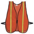 1215 Orange Economy 1" Reflective Tape Polyester Mesh Vest